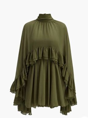 Commense Semi Sheer Cape Dress L NWT